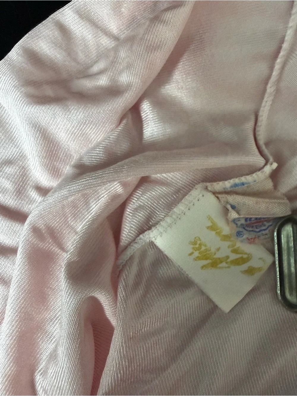 VTG Miss Elaine Lace Nightgown Maxi Dress Pink Empire Waist Coquette
